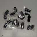 LEDAUT 8AN Swivel Fuel Hose End Fitting Kit - Straight, 45, 90, 180 Fittings & Hose Separator Clamps - Aluminum, Black