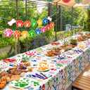 Gejoy 96pcs Dog Birthday Party Decorations Set Include Dog Print Plates Knives Forks Spoons Napkins Puppy Paw Tableware for Puppy Theme Party Supplies Kit(Bright Color)