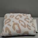 Ultra Soft Cozy Cow Print Fluffy Microfiber Knitted Throw Blanket Super Cozy Lightweight Fleece Bed Blanket for Sofa Couch Bed Travel Cream 51"X63"