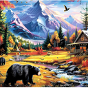 GXGLLPZBY DIY Landscape Diamond Art Kits, 5D Mountain Nature Theme Diamond Painting for Beginners Adults, Paint by Diamonds Dot Gem Art Kits, Home Wall Decor 11.8x15.8in