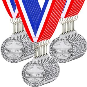 Remuuly 30 Pcs Silver Medals Bulk 2'' Basketball Soccer Volleyball Hockey Medals for Awards Metal Trophy with Neck Ribbons for Sports Participation Winner Tournaments Gift Remuuly 30 Pcs Silver Medals Bulk 2'' Basketball Soccer Volleyball Hockey Medals for Awards Metal Trophy with Neck Ribbons for Sports Participation Winner Tournaments Gift