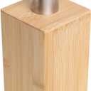 Bamboo Hand Soap Dispenser Wooden Lotion Pump Dispenser for Bathroom Kitchen Dish Lotion Shampoo with Stainless Steel Soap PumpRectangle