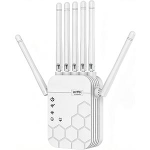 WiFi Extender Signal Booster for Home, AC1900Mbps Dual Band, Covers up to 12880 sq.ft & 105 Devices, New 6X Faster Wireless WiFi Extender with Ethernet Port, WiFi Booster Compatible with All Routers