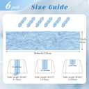 6 Pack Baby Blue Cheesecloth Table Runner 17x108 Inch Semi Sheer Boho Gauze Cheese Cloth Fabric Table Runners, for Wedding Party Baby Shower Birthday Home Decor Garden Farmhouse