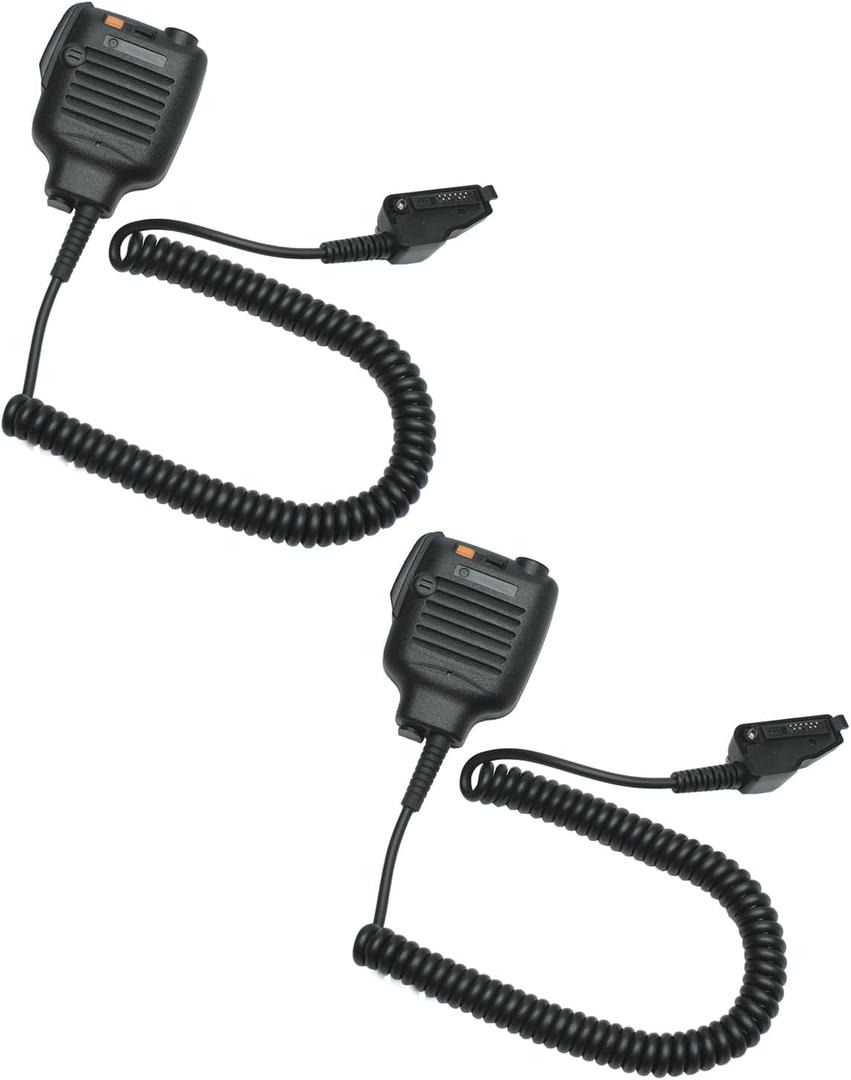 2Pack Speaker Mic Compatible with Kenwood Radios NX-200 NX-210 NX-300 NX-3200 NX-3300 NX-3400 NX-410 NX-411 NX-5200 NX-5300 NX-5400 TK-2180 TK-3180 TK-5220 TK-5320 TK-290 Shoulder Microphone