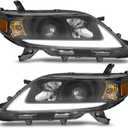 Headlights for 2011-2020 Toyota Sienna with LED DRL Strip
Clear Lens Black Housing Amber Reflector, LED Style Headlights, Left Driver & Right Passenger Sides Pair, Plug-and-Play
