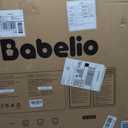 Babelio Baby Gate for Stairs, Kitchen & Doorways, 26-43" W 28" H No Bottom Bar| Easy Installation| One-Handed Operation| Auto-Close| Hardware Mount (Drill Needed) Safety Dog/Pet Gate Indoor (White)