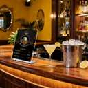 Adjustable Acrylic Sign Holder 8.5"x11", Magnetic Code Sign Menu Stand with Stable Base, Double-Sided Clear Table Paper Display Holder For Office, 8.5"x11" Plastic Stand Up Frames For Store