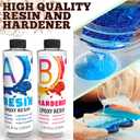 Alloytop Cup Turner Kit with Epoxy Resin kit for Beginner - Stainless Steel Turners Tumblers Machine Tool Art DIY Supplies Glitters Silicone Pads Brush Spinner Clear Foams Plastic Cups Wooden Sticks