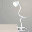 Clip on Lamp USB Reading Light, 3 Color Modes, 10 Brightness Dimmable, Flexible Gooseneck Desk Lamp with Clamp, Eye Care Clip on Light for Bed Desk Headboard Home Dorm White