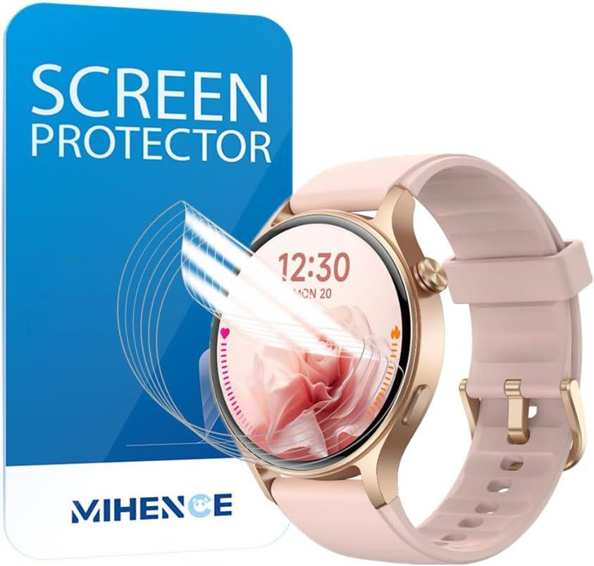 Screen Protector for AR-01 / GTX18 Smart Watch, TPU HD Protective Film Compatible for Fitpolo 1.3" Smartwatch/Compatible for aeac 1.32'' Smart Watch (6 PCS)