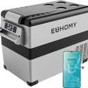 EUHOMY 12 Volt Refrigerator, 48QT(45L) Electric Cooler, 12V Fridge APP Control, 12V Cooler -4~68, Portable Freezer 12/24V DC 100-240V AC for Camping, Travel, Truck, Home