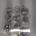 70PCS Hose Clamp Assortment Kit, 304 Stainless Steel Adjustable Worm Gear Hose Clamps Set, 1/4" to 1 1/2" (6-38mm) Range, Heavy Duty Pipe Clamps for Automotive, Plumbing, and Fuel Line