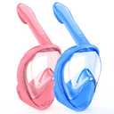 Kids Snorkel Mask Full Face, Snorkeling Gear for Kids 2-14 with Camera Mount, 180 Degree Panoramic View Snorkeling Set Anti-Fog Anti-Leak (Blue)