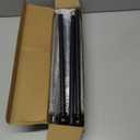 2 Pack 28-48 inch Black Metal Wall Mounted Curtain Rod Set with Brackets, 5/8" Adjustable Small Curtain Rods for Bedroom, Kitchen, Living Room, Grommet Curtains