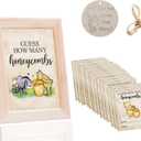 Classic The Winnie Bear Guess How Many Honeycombs Game- Perfect for Baby Showers, Newborn Parties & Birthdays Decorations | Wood Frame + Sign + Guest Game Card - 40 Pcs Set