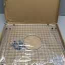 14 in. x 16 in. Centre Drain Kitchen Bottom Grid with Supersoft Silicone Feet in 304 Grade Stainless Steel