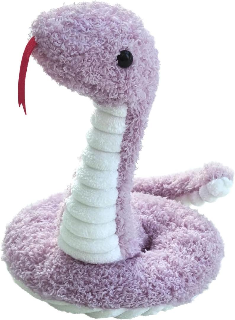 Purple Plush Snake Stuffed Animal Toy, Soft Cuddly Plushie Hugger Toy for Boys & Girls, Gifts for Kids or Girlfriend, 17 Inches