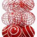 12CT Christmas Ball Ornaments Red Shatterproof Clear Large Plastic Christmas Tree Decoration, Delicate Hanging Ornaments for Xmas Party, Wedding, Holiday and Home Dcor(70mm/2.76")