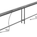 SUPERJARE 110.2 Inch Sofa Table with 2 Power Outlets and USB-C Port, 5.9 Inch Narrow Console Table with Storage, Extra-Long, for Entryway Hallway Couch Behind Sofa, Small Spaces, Grey