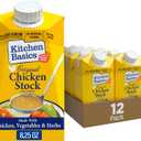 Kitchen Basics Original Chicken Stock for Cooking, No Added MSG, Gluten Free, 8.25 Ounces (Pack of 12), BBD: DEC 08/2027