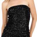 Forever 21 Women's Sequin Tube Mini Dress, Black, XS