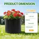 5-Pack 5 Gallon Grow Bags, Thickened Aeration Fabric Pots with Handles, Heavy Duty Plant Bags for Vegetables, Tomatoes, Potatoes, Fruits & Flowers, Reusable Garden Pots for Plants