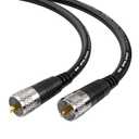 G-PLUG RG8X Coaxial Cable 15FT, CB Coax Cable with UHF PL259 Male to Male Connectors, 50 Ohm Low Loss Ham Radio Antenna Cable, Pure Copper Double Shielded RF Cable for SWR Meter & Antenna Analyzer