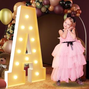 imprsv 4FT Marquee Letters Large Light Up Letters for Birthday Party Decor Wedding Decorations, Marquee A for Party Decoration, Large Signs Arch Kit Decorations
