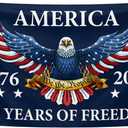 USA 250th Birthday Flag 3x5 Ft with Two Brass Washers for Outdoor Garden and Porch Deck Lawn Yard Decor 1776-2026 250 Years Anniversary Celebration Activity Sign (250 Years Anniversary Flag)