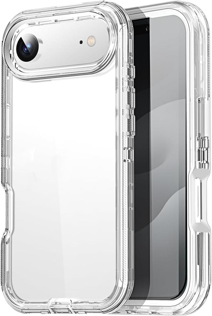AICase for iPhone Air Case Clear 3 in 1 Heavy Duty Drop Protection Full Body Rugged Shockproof/Dust Proof 3-Layer Military Protective Tough Durable Cover for iPhone Air 6.5"_3