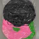 Leitee 25 Pcs Witch Hat Ring Toss Games Set Halloween Party Favors Pink and Green Party Decorations 5 Black Oxford Fabric Wizard Hats with 20 Inflatable Rings for Girls Women Birthday Movie