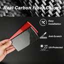 Real Carbon Fiber Gear Shift Cup Holder Frame Covers - for Ford Focus SE 2015 2016 2017 2018 Carbon Fiber Accessories, Durable Anti-Scratch Protective Accessories (Red)