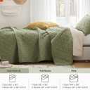 Comfort Spaces Twin Quilt Set Modern Reversible Diamond Coverlet Twin Bedding Set Cozy Quilted Winter Layer, All Season Lightweight Soft Twin Size Quilt, Kienna, Twin/Twin XL Olive Green 2 Piece