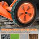 Plant Caddy with Wheels, USA Original Patent, 176 lbs Plant Dolly Cart, Foldable Plant Mover Cart with Adjustable Grabbing Arm and Strap for Large Plant Pots, Indoor & Outdoor Use, Orange