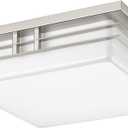 Progress Lighting 2-Light 14" LED Flush Mount, Helm Collection, Indoor, P3448-0930K9, Brushed Nickel