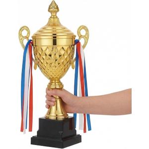 Liliaafar Soccer Trophy Bulk Large Gold Trophy Cup Awards Metal World Soccer for Sports Cup Championships Basketball Competitions Tournaments Ceremony Celebration Party Gift