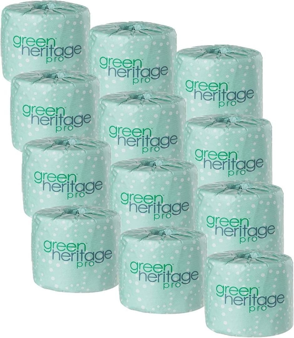 Green Heritage, 2-Ply Toilet Paper, 500 Sheets per Roll, 12 Rolls