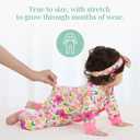 PATPAT Baby Girl Boy Footie Clothes, Bamboo Viscose, 2-Way Zipper, Fold-Over Mittens & Cuffs with Hat/Headband (XS)