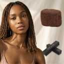 The Fox Afro Kinkys Bulk Human Hair Bundles for Braiding (12 Inch, Medium Brown #4, 50g), 100% Unprocessed Soft 4C Human Hair for Boho Braids, Twists, Dreadlocks & Loc Repair, Kid-Friendly