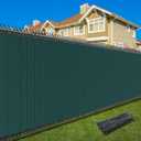 5X50FT Privacy Screen Fence, Heavy Duty Fencing Shade Cover, 170GSM 90% Blockage Mesh Shade Net for Wall Garden Yard Backyard (5 ft X 50 ft, Dark Green)