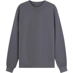 Crewneck Sweatshirt - Minimalist Unisex Design, Organic Cotton Blend, Soft & Comfortable, All-Season Staple (Black, M)