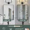2-Light Bathroom Vanity Light Fixtures in Matte Black Finish, Modern Bedside Wall Sconces with Flared White Fabric Shade for Bathroom, Hallway, Living Room, Kitchen, VL837-MB-2