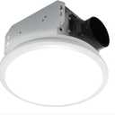 Homewerks 7141-50 Bathroom Fan Integrated LED Light Ceiling Mount Exhaust Ventilation 0.7 Sones 50 CFM, White