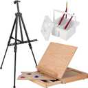 149Pcs Deluxe Artist Painting Set with Aluminum and Beech Wood Easel, 48 Colors Acrylic & Oil Paints, 24 Colors Watercolor Paints, Art Paint Supplies for Artists, Beginner & Adults, 149 Piece