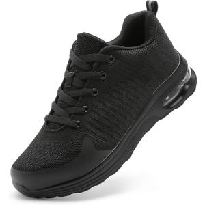LUPWEE Steel Toe Shoes for Men Women, Slip Resistant Safety Work Shoes Puncture Proof Comfortable Indestructible Sneakers with Specialized Work Insole for Industry Construction Warehouse M8.5