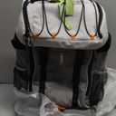 TOURIT 50-Can Rolling Backpack, Double Deck & Dual-Bar Handle Travel Soft Cooler Bag with Wheels, 30L Space Beach Cooler Size 18"(15"+3")13"11" (01-Grey)