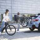 Thule Outway Hanging 2-Bike Black, One Size | OutWay 2 Bike Hanging Trunk Rack - Adjustable, Secure, Aluminum