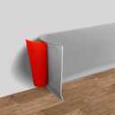 Vinyl Wall Base Baseboard Molding Trim 4" Flexible Self Adhesive Rubber Wall Base Moulding Trim Peel and Stick Design, 4 Inch x 60 Feet, Gray