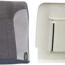 Priprilod Gray Cloth Driver Side Bottom and Foam Pad Cushion Replacement seat Cover Compatible with Dodge Ram 1500 2500 3500 1994 1995 1996 1997
